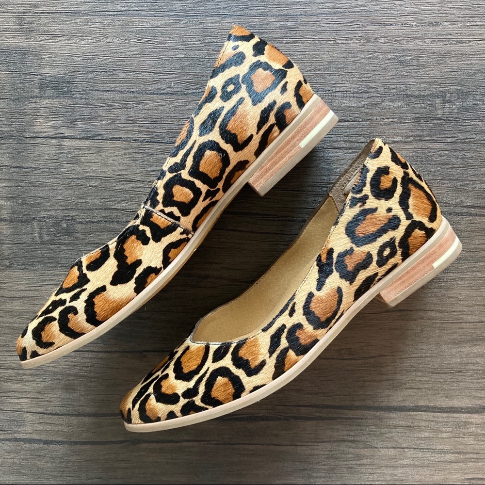 Leopard pointy toe flats | size 7.5
